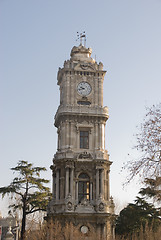 Image showing The Clock tower in the Front Of Dolmabache Palace