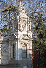 Image showing Tower - Entrance of Dolmabache Palace - Close up