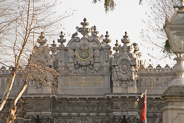 Image showing Entrance of Dolmabacheche Palace - wider view