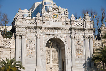 Image showing Entrance of Dolmabache Palace - Close up
