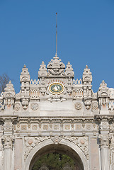 Image showing Dolmabache Palace Entrance - wide view - top