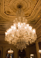 Image showing Chandelier in the Main Entrance Hall - Dolma bahche Palace