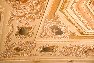 Image showing Corner Ceiling Decoration - Dolmabahche Palace