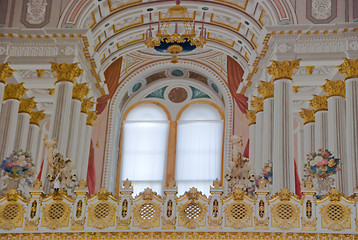 Image showing Balcony in the Main Hall of Dolma Bahche Palace- closeup