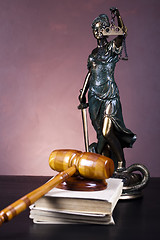 Image showing Scales of Justice and Law