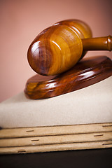 Image showing Wooden gavel barrister