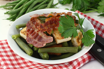 Image showing beans with bacon