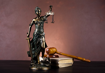 Image showing Scales of Justice and Law