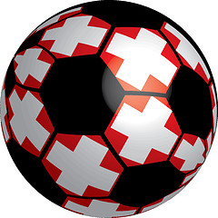Image showing Switzerland flag soccer ball