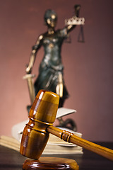 Image showing Hammer and god of law 