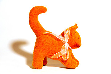 Image showing orange toy kitten
