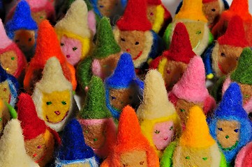 Image showing colored gnomes