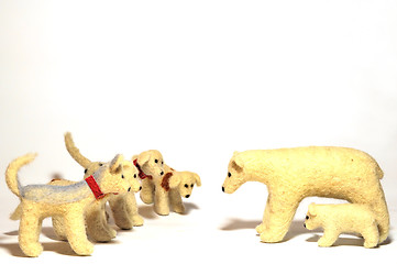 Image showing stuffed animals dogs and bears