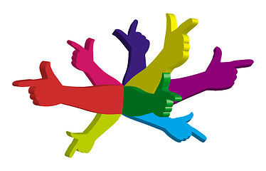 Image showing Vector hands