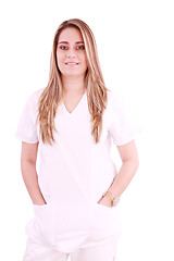 Image showing Young female doctor or nurse 