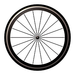 Image showing Bike road wheel