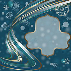 Image showing Christmas dark blue frame