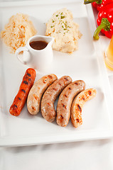 Image showing selection of all main type of german wurstel saussages