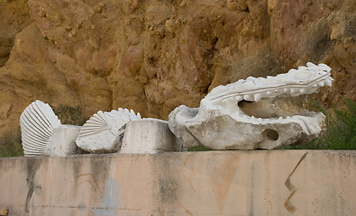 Image showing Stone crocodile