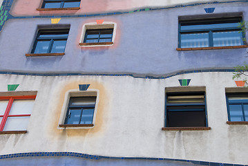 Image showing Colorful Facade - Hundertwasser House - Vienna