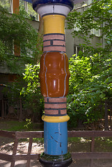 Image showing Color column - Hundertwasser House - Vienna