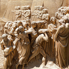 Image showing Golden ba-reliefs in Florence