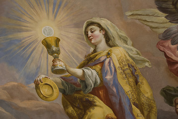 Image showing Woman with light in her hands