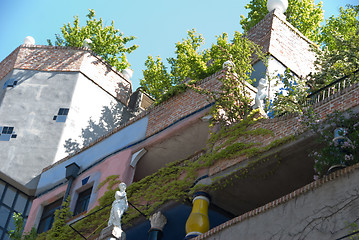 Image showing Facade of Hundertwasser Haus - Vienna