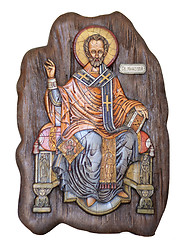 Image showing Saint Nicholas wooden icon