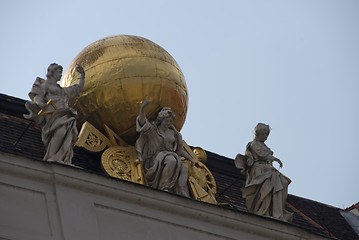 Image showing Golden globe statues