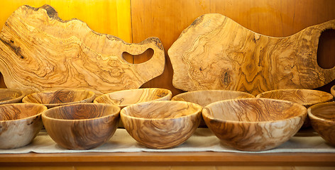 Image showing Olive wood utensils