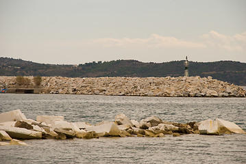 Image showing The harbor of Limenaria