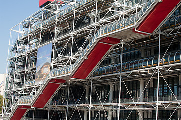 Image showing Pompidou red stairs