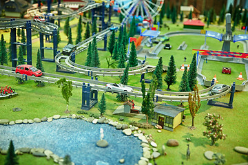 Image showing Maquette city park with a fantastic road