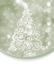 Image showing Christmas tree illustration on bokeh. EPS 8