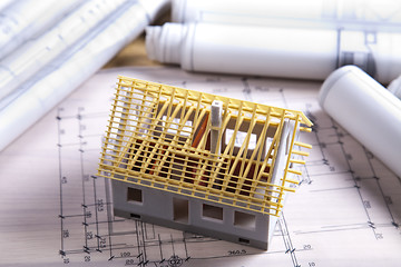 Image showing Architecture model and plans