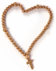 Image showing Chaplet or rosary beads heart shape 