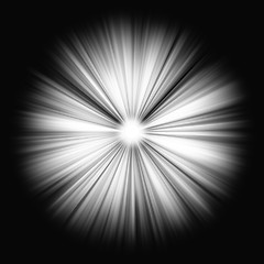 Image showing Beams of bright Light on black: shining star