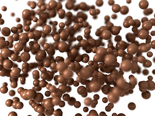 Image showing Sweet chocolate bubbles with shallow DOF