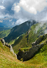 Image showing Trekking: Carpathian mountains landscape