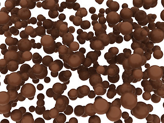 Image showing Brown chocolate orbs or balls isolated