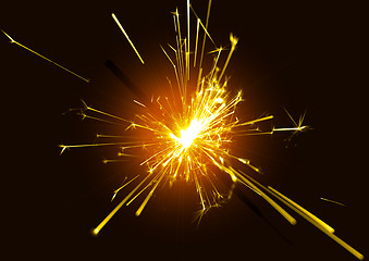 Image showing Burning christmas sparkler