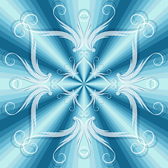 Image showing Christmas blue seamless pattern