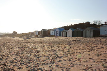 Image showing beach huts