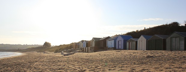 Image showing beach huts