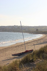 Image showing Beached boat