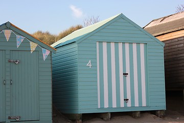 Image showing beach huts