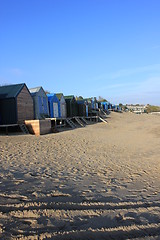 Image showing beach huts