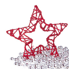 Image showing christmas star with tinsel