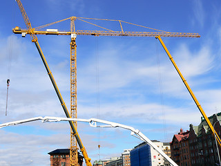 Image showing Construction cranes